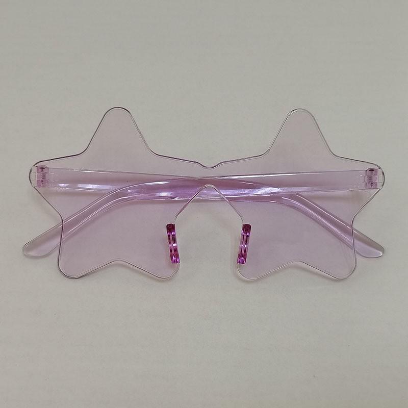 Trendy Multi-Color Star Frameless Sunglasses for Parties & Beach