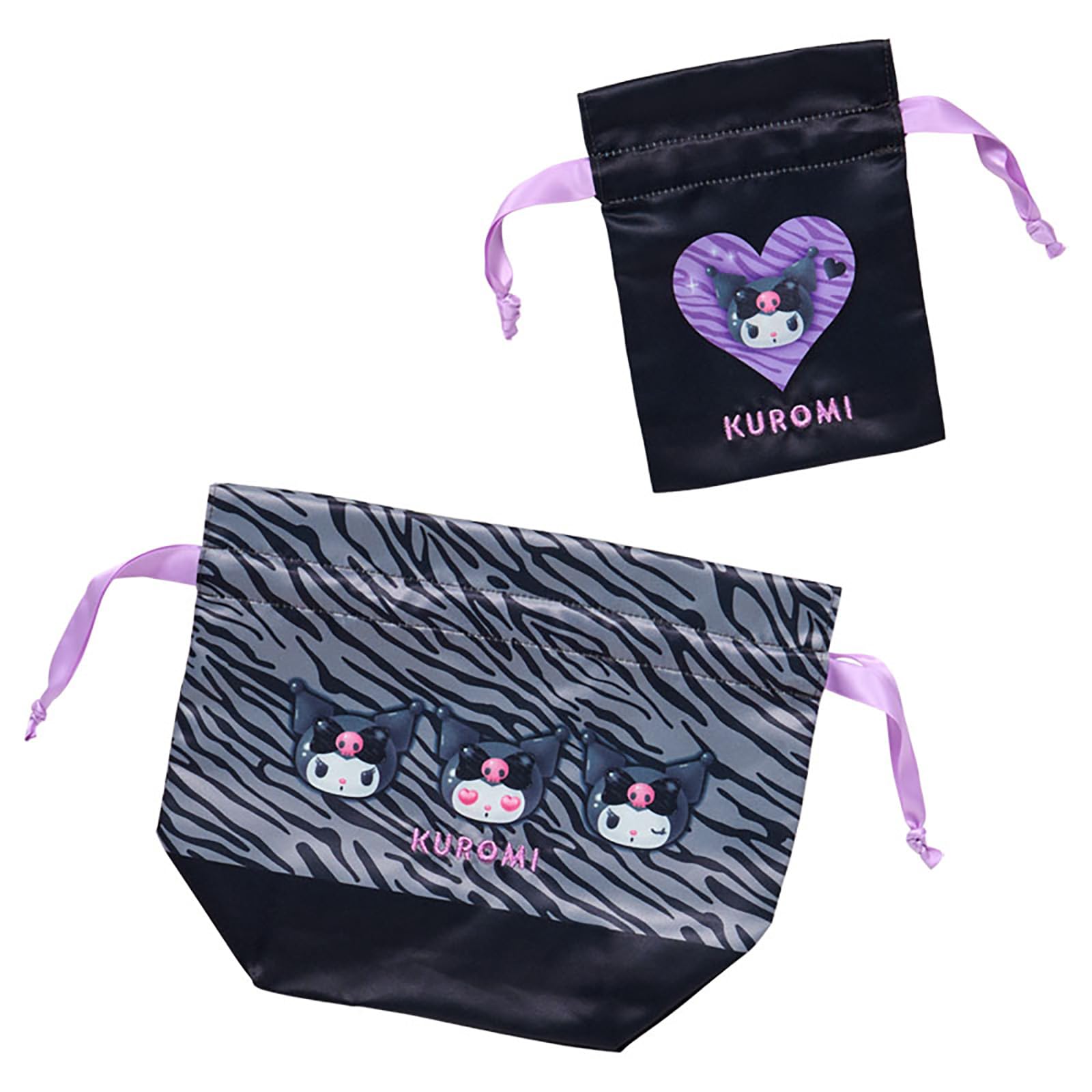 

Sanrio Set of 2 Drawstring Bags Animal Kuromi Polyester 071919 (SANRIO) (Monotone Design)