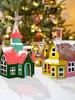 Christmas Cardboard House D-IY Build Gingerbread House Supplies for Kids Holiday Fun Party Game Playtime Christmas Decoration