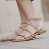 Fashion 2024 New Rivet Strong Flat Women Sandals Fashion Shoes Lightweight Non-slip Sabot Women's Summer Designer Studded Sandals