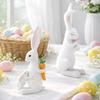 Easter Decorations - Cute Mother and Baby Rabbit Resin Figurine - Home Desk Decoration