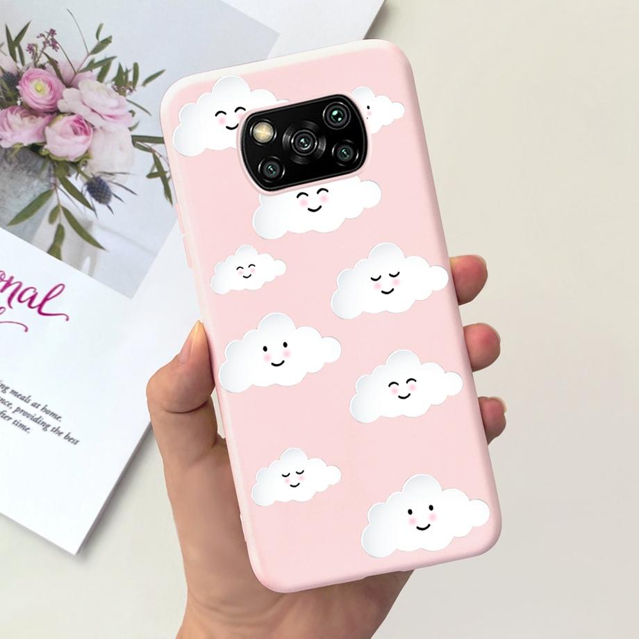 Pro Xiaomi Poco X3 Pro Pouzdro Poco X3 NFC Kryt Květina Roztomilý Kočka Malba Nárazník Skořápka Na PocoX3 X3Pro x3nfc Měkký Luxusní Silikon