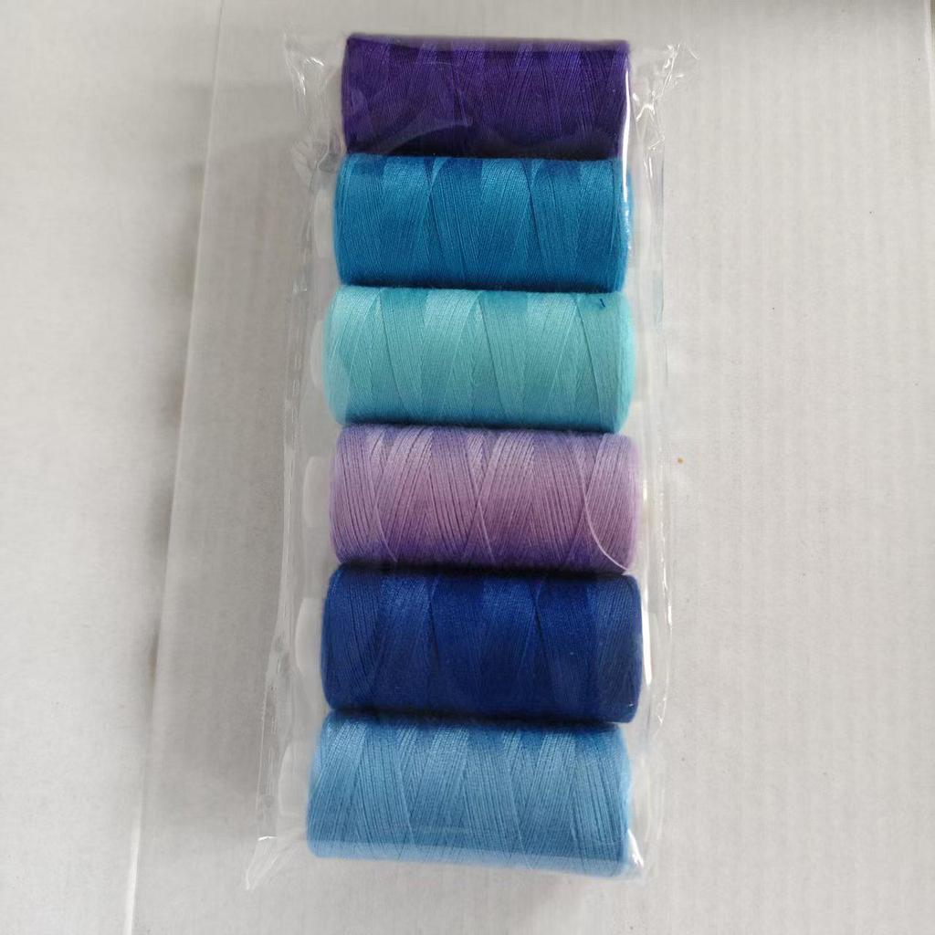 36-Color Polyester DIY Sewing Thread Set - 400 Yards with Bobbins