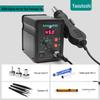 Anlixin 700W Einstellbare Temperatur Entlötstation mit Digitalanzeige, Lötkolben & Heißluftgebläse Kombigerät 8786D