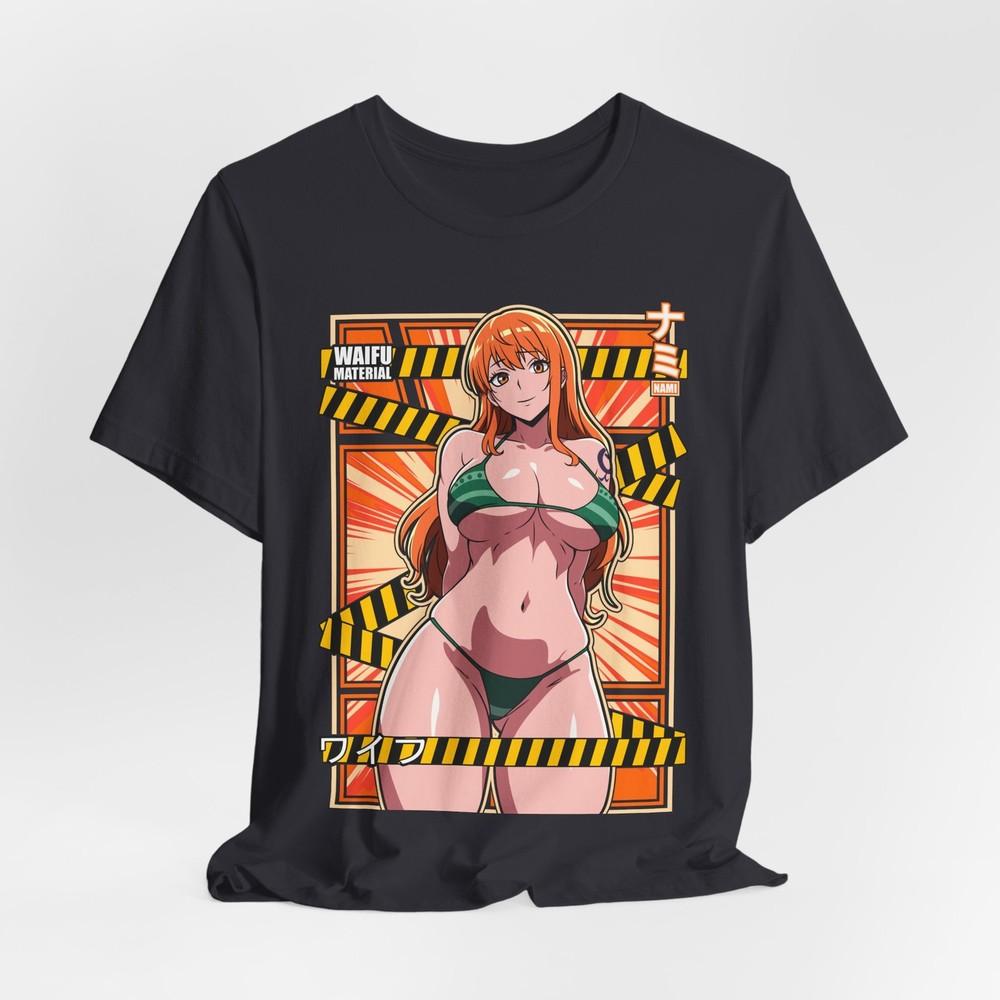 Anime Waifu Graphic Tee for Casual Style Unisex Jersey Short Sleeve S