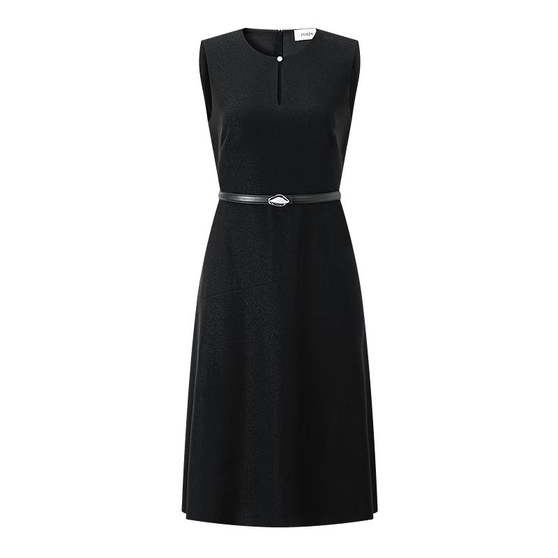 

Женское черное миди-платье из ацетата с блестками от PORTS 8