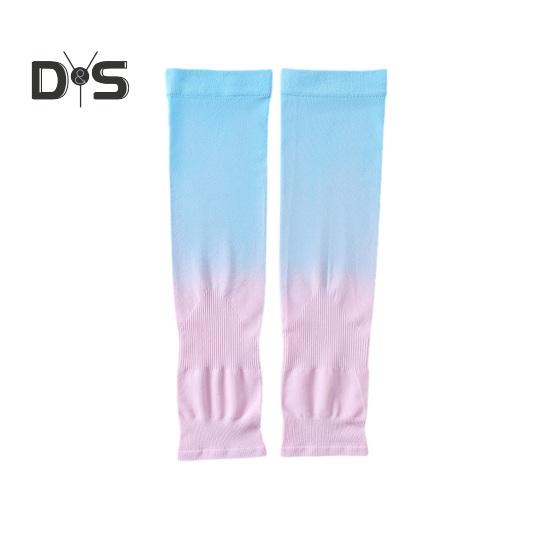 

1 пара рукавів для рук із захистом від УФ-променів, еластичні, дихаючі, градієнтного кольору, рукави для рук, крижана прохолода, чохол для рук для занять спортом на відкритому повітрі, водіння, їзди на велосипеді синій/рожевий