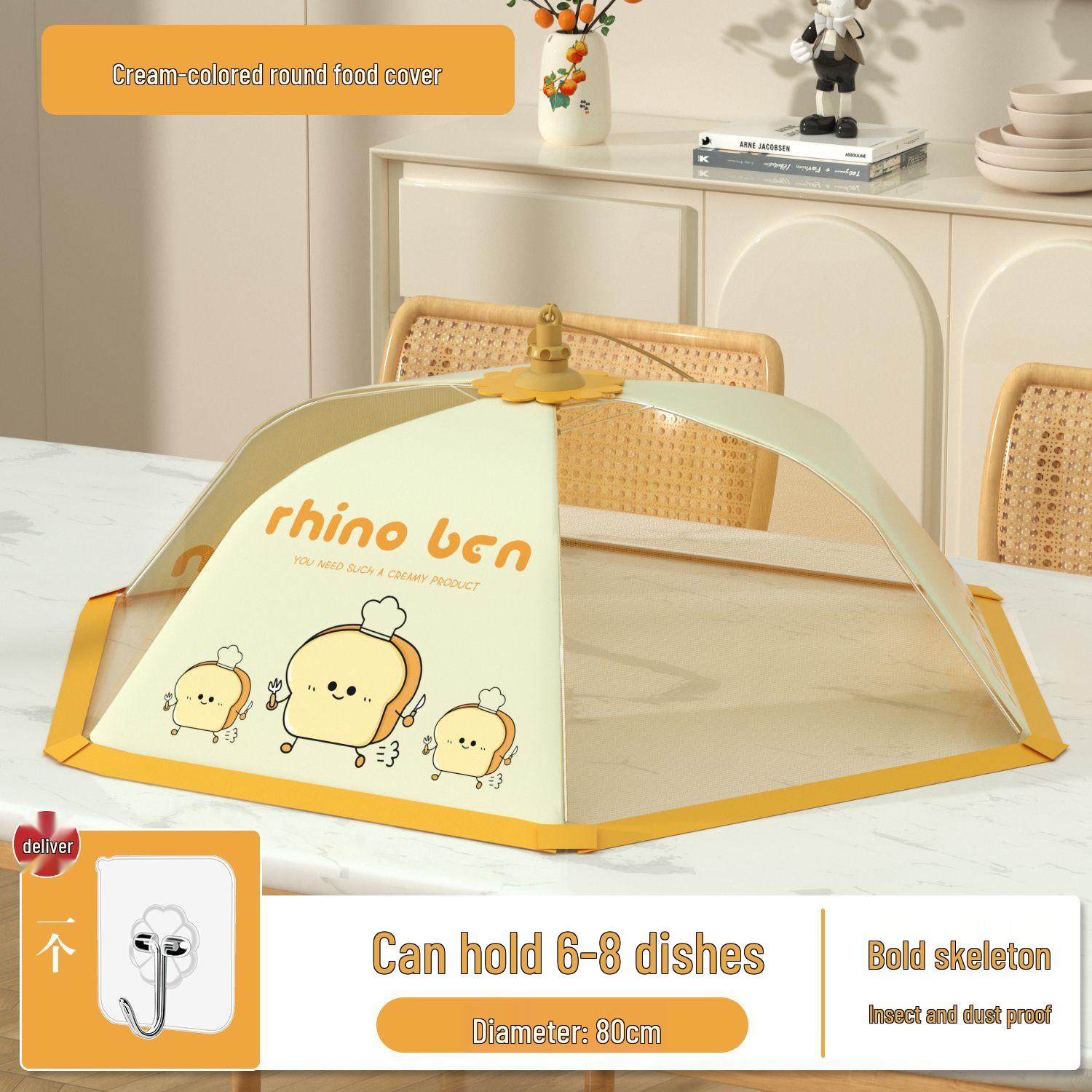 2024 Foldable Dustproof Table Food Shield for Leftovers Default Option