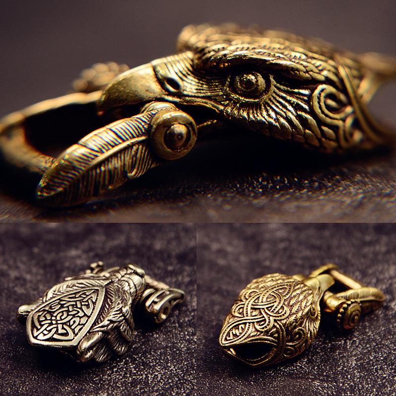 Eagle Head Leopard Head Brass Buckle Edc Outdoor Diy Woven Paracord Survival Bracelets Supplies Accessories
