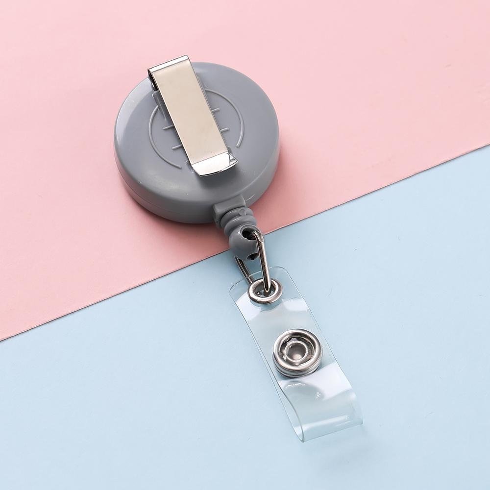 Retractable Steel Cord Pull Reel Keychains Spring Buckle Clasp Wire Rope Key Ring Recoil ID Card Holder Key Chain Multiple Tools