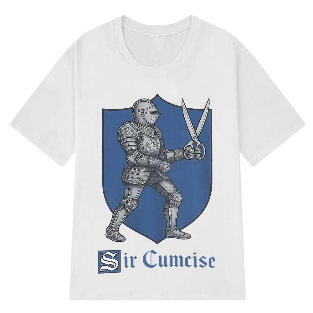 Herren Mode Sir Cumcise Harajuku Muster Gedruckt 100% Reine Baumwolle Kurzarm T-Shirt Hiphop Mode Freizeitkleidung