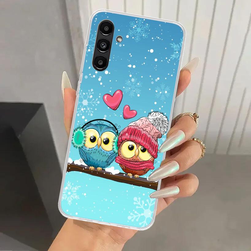Cartoon Cute Owl LoveLy Phone Case for Samsung Galaxy A16 A26 A36 A56 A15 A25 A35 A55 A14 A24 A34 A54 A13 A23 A33 A53 A05S A04S