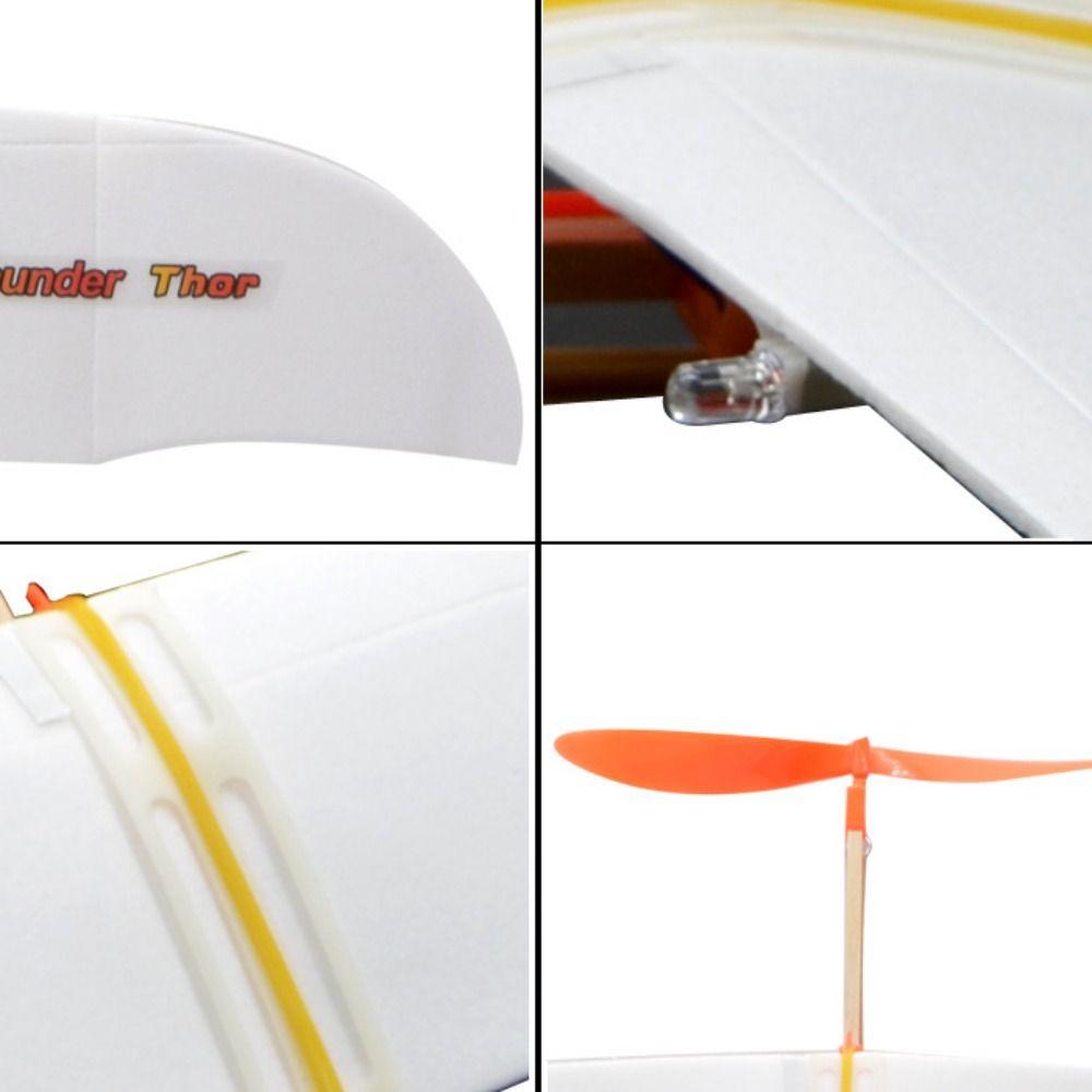 Leichter Gummibandbetriebener Hubschrauber Beliebtes DIY Montage Flugzeuge Spielzeug für Kinder Draußen