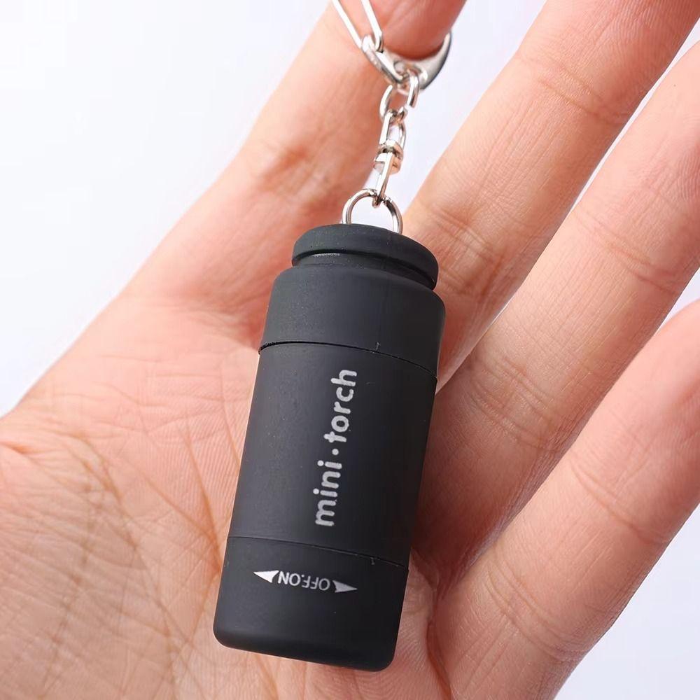 Bright Outdoor Flashlight Keychain Long Battery Life Pocket Emergency Lamp  Camping