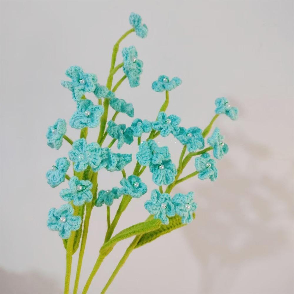 Homemade Crochet Artificial Flowers Cute Woven Plants Branch Wedding Party Decor