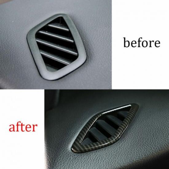 13- For Benz GLA CLA Car Dashboard Side Outlet Vent Cover Trim Carbon Fiber