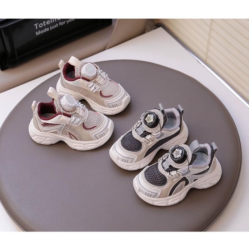 Children's sports shoes boys' shoes spring new medium and small children's mesh casual shoes running shoes girls' dad shoes