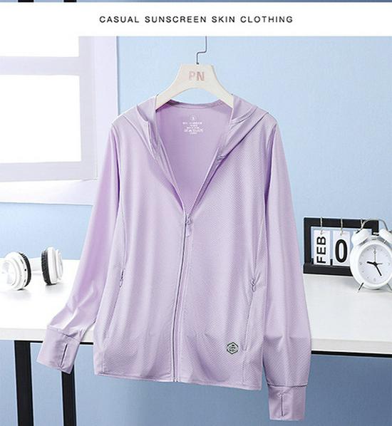 

Women s 2025 Summer Ice Silk UV Protection Jacket - Thin, Breathable, Sunproof Cardigan L фіолетовий