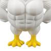 3D Printed Muscle Chicken Figurine Funny Cool Rooster Statue with Sunglasses Collectible Muscular Cock Desktop Ornament for Home Office Executive Desk