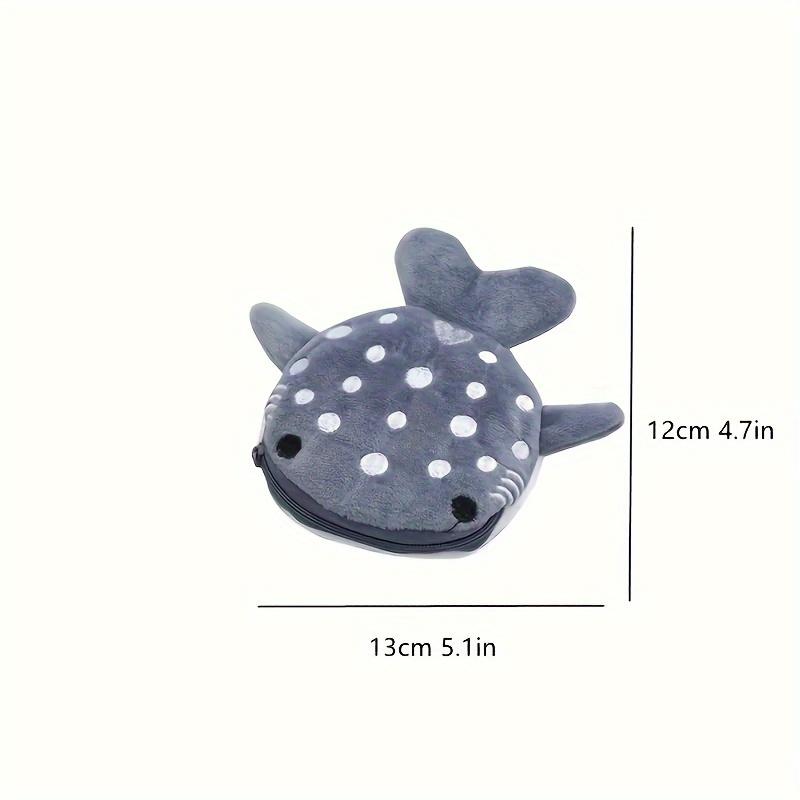 1PC Cartoon children's shark coin purse, plush zipper bag, data cable packaging, accessories, pendants, small gifts