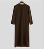 2026 Men's Loose Zipper Robe: Middle Eastern Arab and Malaysian Style