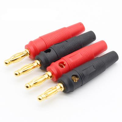 4 Stück Neue 4mm Stecker Reines Kupfer Vergoldet Musikkabel Lautsprecherkabel Drahtstift Bananenstecker Anschlüsse