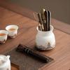 Ru Kiln Tea Ceremony Six Gentlemen Kung Fu Tea Set Accessories Six-piece Set Tea Tube Tea Clip Tea Brush Tea Needle Tea Pen Tea Spoon Set
