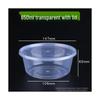 ONYLM Transparent Round Disposable Food Containers