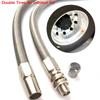 4pc/set Car Truck Bus Dual Tire Air Nozzle Inflation Extension Stainless Steel Braided Hose Metal Extension Tube For Tire Valves