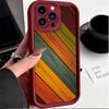Rainbow Wooden Colorful Printed Fashion Case Flexible Soft Silicone TPU Shell Full Back Cover for iPhone Samsung