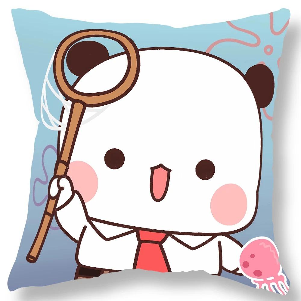 Office Living Room Home Pillowcase Kawaii Anime Bear Pattern Pillowcase Car Ornaments