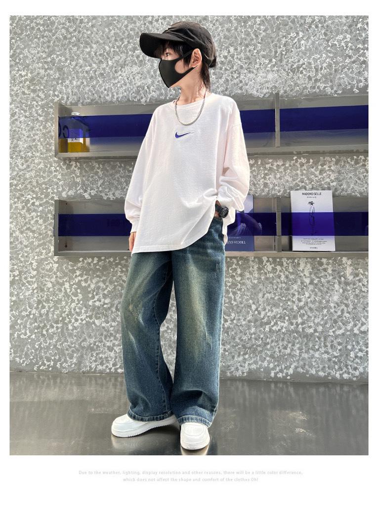 Boys' Spring and Autumn Jeans - 2025 New Stylish Straight-Leg Casual Pants