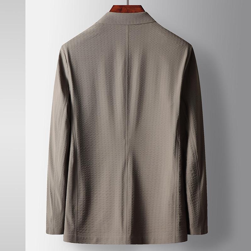 Spring and Summer Light Luxury Business Thin Elastic Single West Youth Ice Silk Non-ironing Suit Jacket