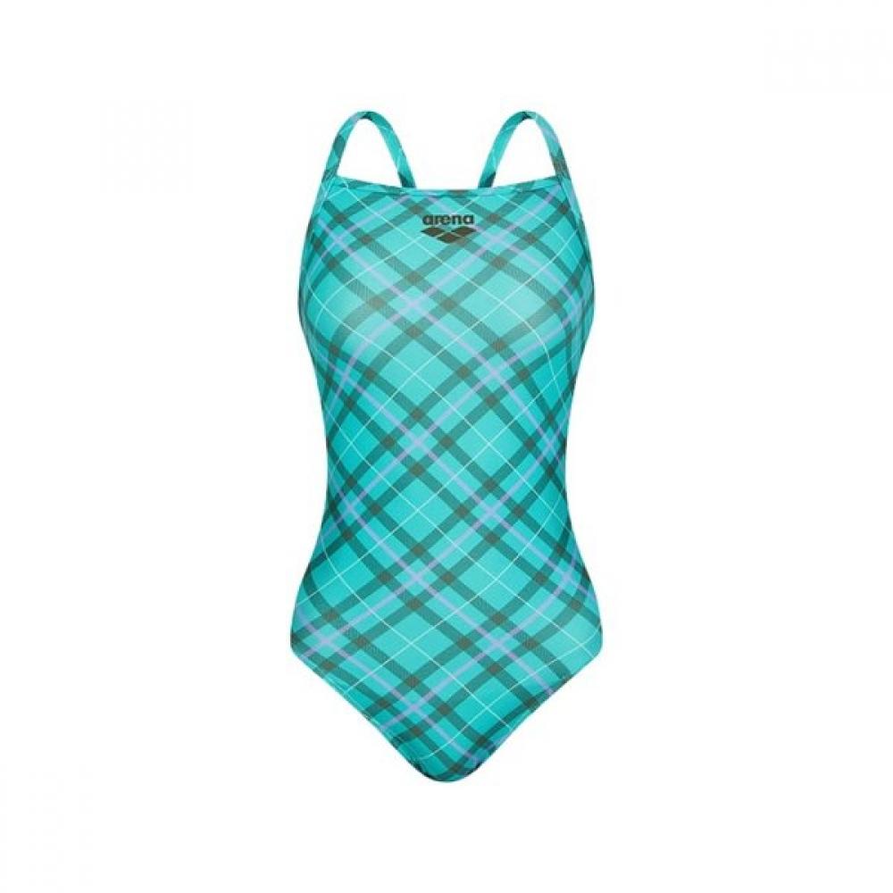 

Arena Women S Knitting Check One Piece croSS Strap Back A5fl1lo12 Jad Jade/90