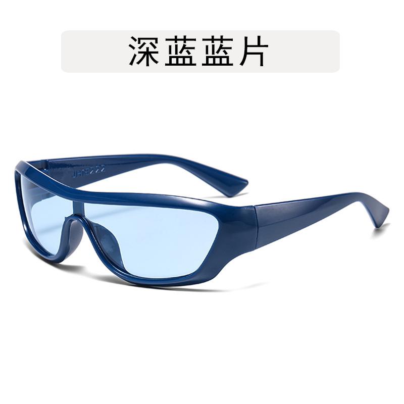 

Fashion Punk Y2K Sunglasses for Women Men Trendy Wrap Around Sun Glasses Shades Appl Green Futuristic Eyewear UV400 Goggles