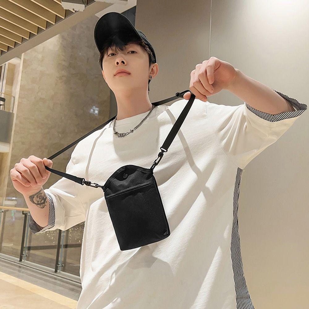 Casual Mini Square Bag Large Capacity Mobile Phone Bag Storage Purse Nylon Crossbody Bag Outdoor