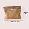 Woven Fabric Cosmetic Pouch Large Capacity Toiletry Storage Bag Canvas Clutch Bag  for Outdoor