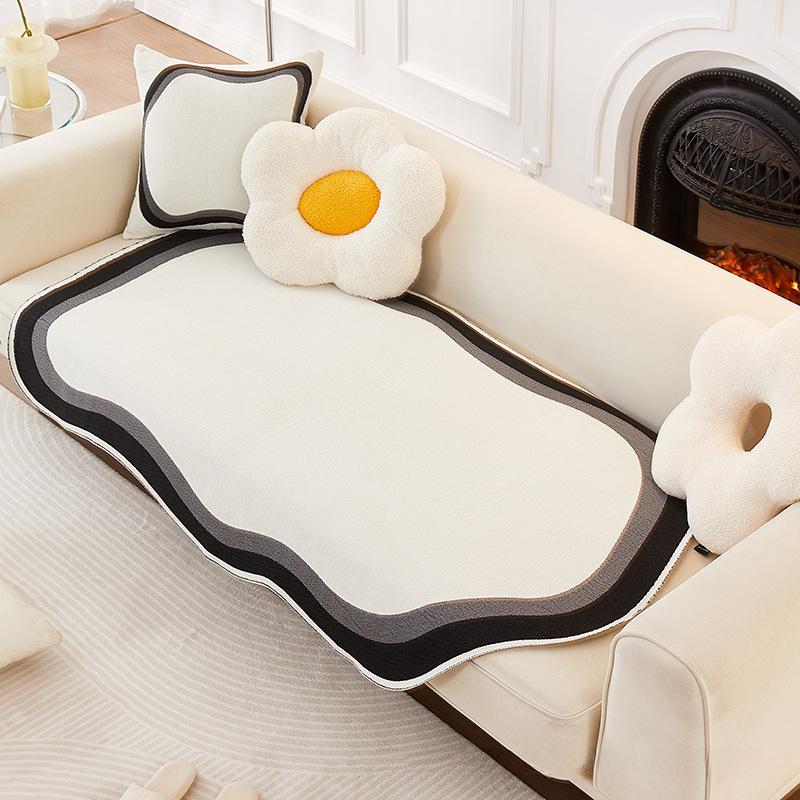 Chenille Irregular Sofa Cushion Non-Slip Anti-Scratching Ins Style Cushion Non-Pilling Fading Multifunctional Cushion