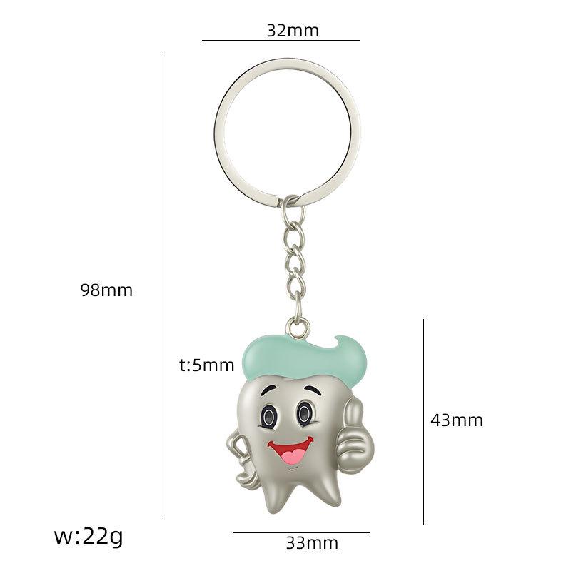 Creative Dental Tools Keychain: Simulation Teeth, Mouth Mirror & Forceps - Perfect Dentist Gift