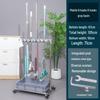Kujucun Stainless Steel Mobile Mop and Broom Organizer Rack