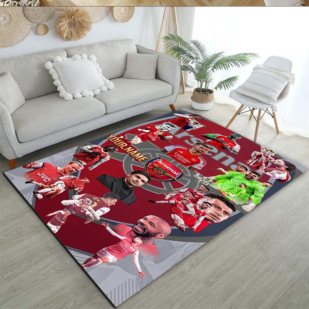 Arsenal Personalized Name Floor Mat Perfect for Hallway Kitchen Outdoor Foyer Antislip Carpet Decorate Offices Perfect Gift for Women/Men
