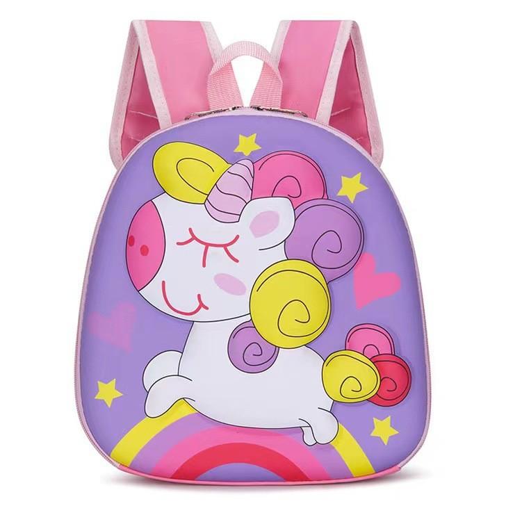 Catnoir Mario Elsa Dinosaur Unicorn Cartoon Printed Backpack Children