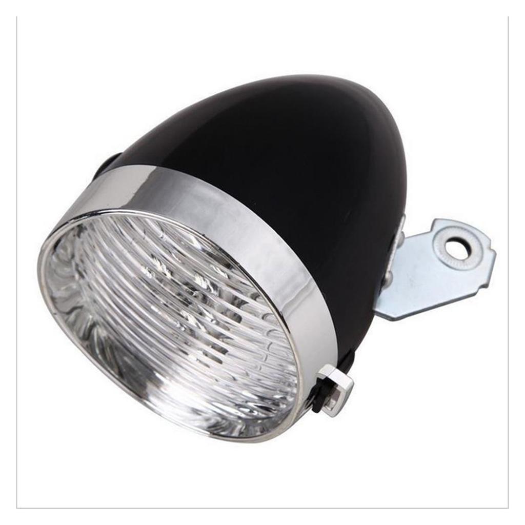 Vintage Retro Bicycle Bike Front Light Lamp with Bracket Super Bright 3 LED Bike Headlight Bike