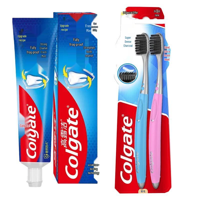 Набор: Зубная паста Colgate Total Fresh Mint и зубная щетка