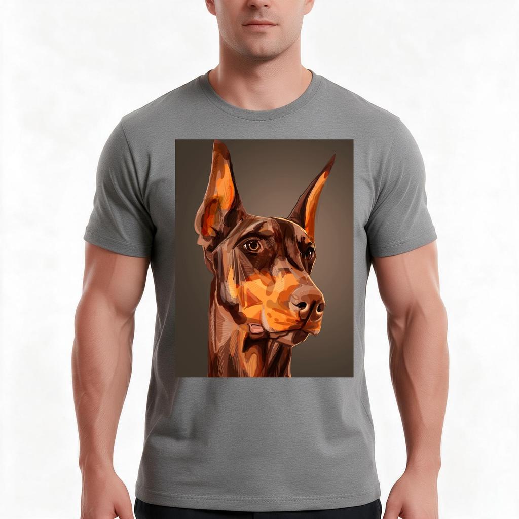 Doberunisex Artwork Tshirt Summer Casual Cotton Tee Oversized Streetwear Tops Vintage Graphic Print Loose Fit Short Sleeve