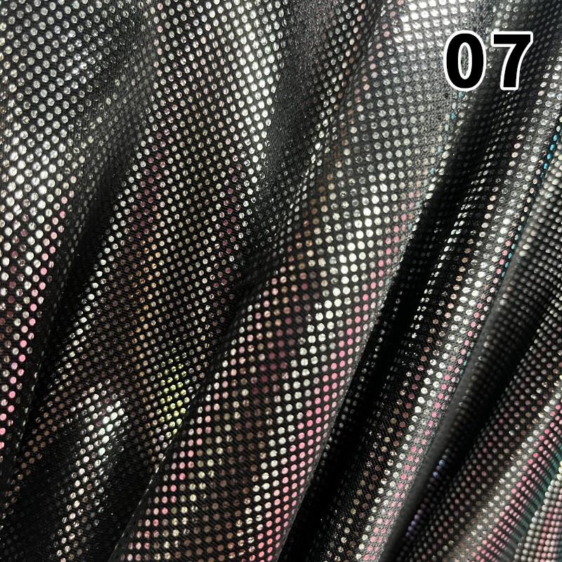 100x150cm Laser Dot Fabric Rainbow Colourful Shiny Fabric Flashing Organ Crushed Bright Mesh Stage Performance DIY Dress Sewing