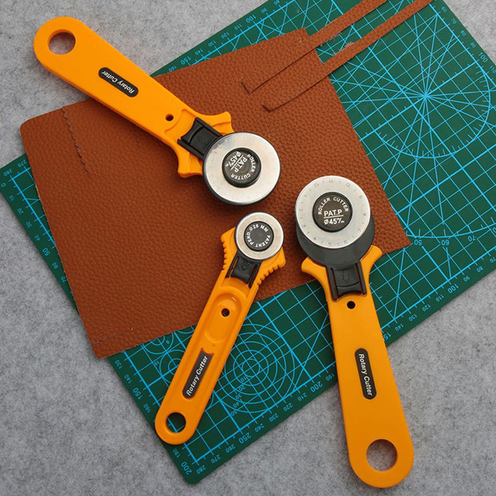 Rollschneider 28mm Rollschneider Stoffschneider Klingen Rund Manuell Radschneider zum Basteln Nähen Quilten