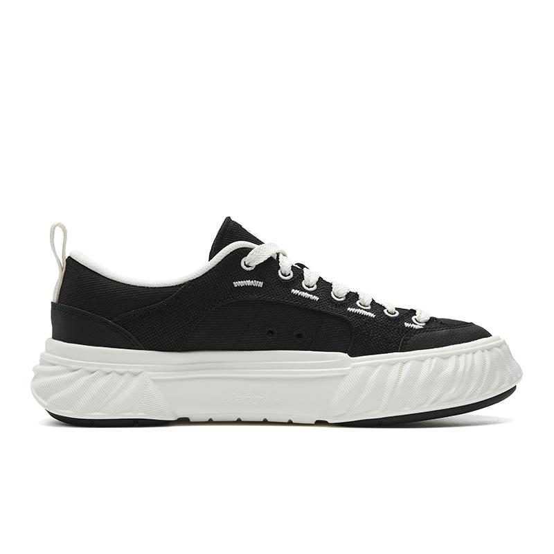 FILA FOSSO 1+ Abrasion Resistant Lightweight Breathable Low top Canvas Shoes Women's Black/Milk White F12W622307FBG