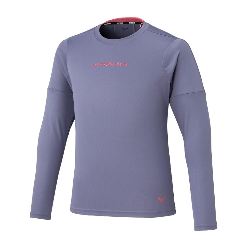 Tennis Wear Long Sleeve Practice Granite Size 62JAC542 T-Shirt, Moisture-Wicking, Quick-Drying, Unisex, Gray, XS,