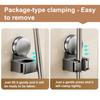 Suction Cup Mop Holder No Drilling Wall Mount Broom Mop Organizer Reusable Removable Bathroom Kitchen Garage Laundry Room Mop Hanger